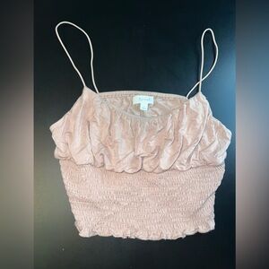 Becool Smocked Cropped Tank Top Size Large GUC